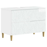 Vidaxl badkamer wastafelkast delft hoogglans wit 82 x 41 x 59 cm