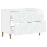 Vidaxl badkamer wastafelkast delft hoogglans wit 82 x 41 x 59 cm