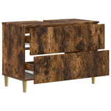 Vidaxl badkamer wastafelkast delft gerookt eiken 82 x 41 x 59 cm