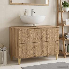 Vidaxl badkamer wastafelkast delft artisanaal eiken 82 x 41 x 59 cm
