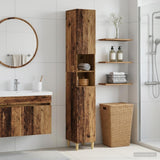 Vidaxl badkamerkast met open plank delft oud hout 30 x 31 x 190 cm