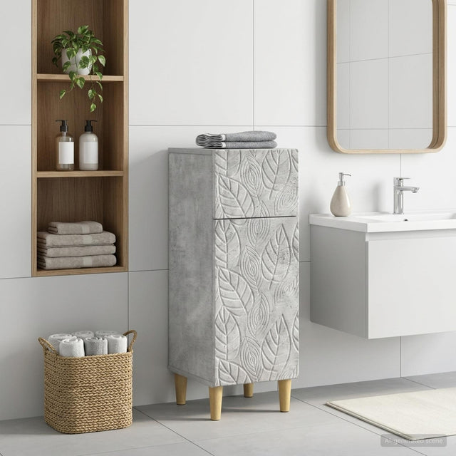 Vidaxl badkamer opbergkast delft betongrijs 30 x 31 x 80 cm