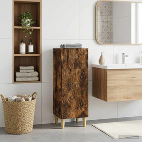 Vidaxl badkamer opbergkast delft gerookt eiken 30 x 31 x 80 cm