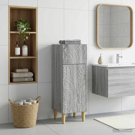 Vidaxl badkamer opbergkast delft grijs sonoma 30 x 31 x 80 cm