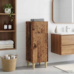 Vidaxl badkamer opbergkast delft oud hout 30 x 31 x 80 cm bewerkt hout
