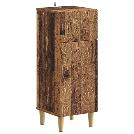Vidaxl badkamer opbergkast delft oud hout 30 x 31 x 80 cm bewerkt hout