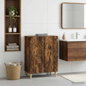 Vidaxl badkamer opbergkast delft gerookt eiken 59,5 x 31 x 80 cm