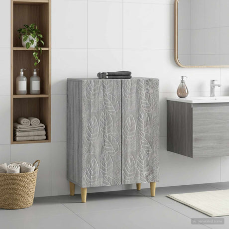 Vidaxl badkamer opbergkast delft grijs sonoma 59,5 x 31 x 80 cm