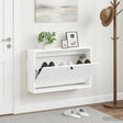Vidaxl wandgemonteerde schoenkast delft 71 x 17 x 43 cm bewerkt hout