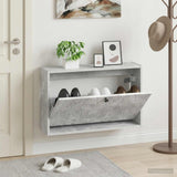 Vidaxl wandgemonteerde schoenkast delft 71 x 17 x 43 cm bewerkt hout