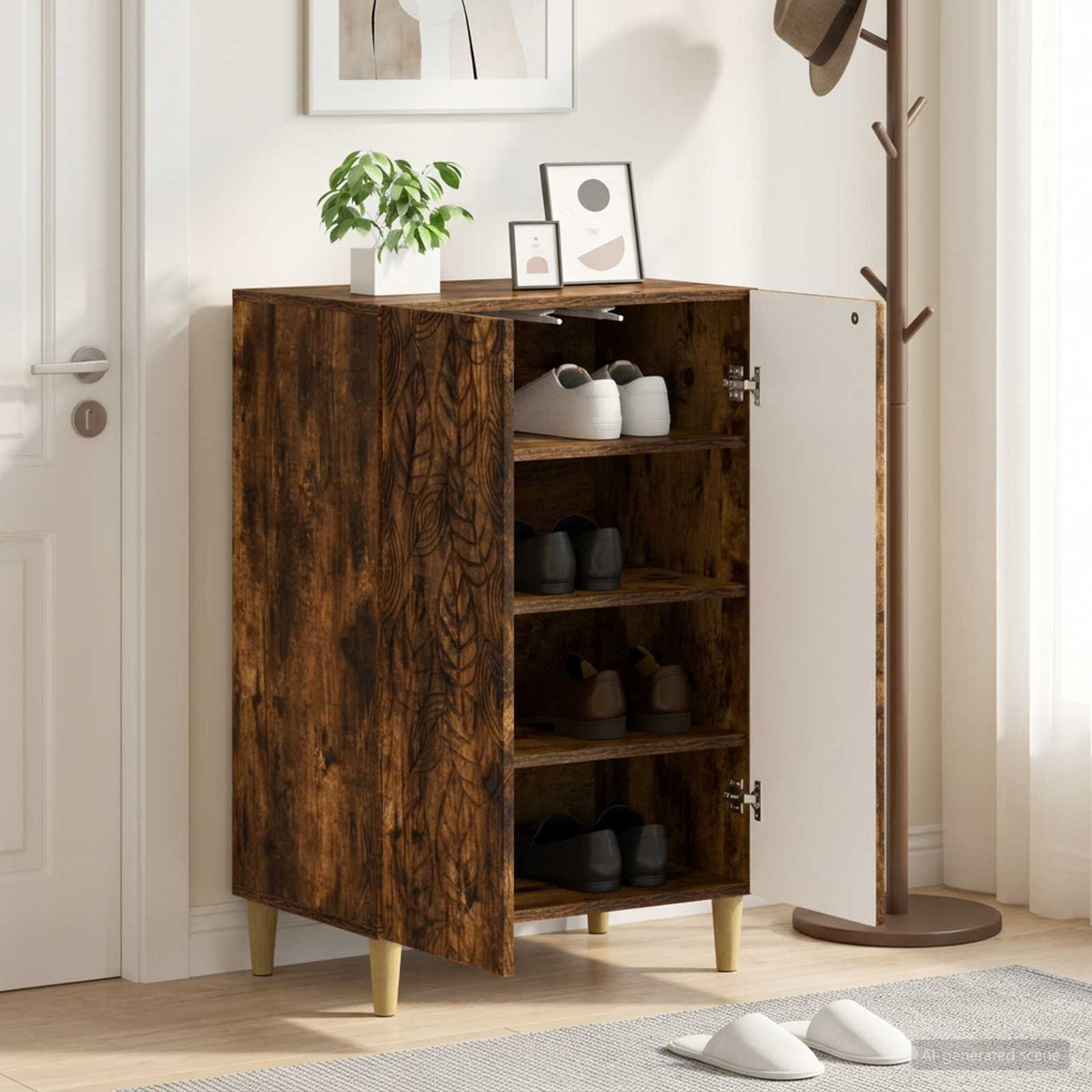 Vidaxl schoenenkast delft 59,5 x 39,5 x 90 cm bewerkt hout