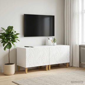 Vidaxl tv-meubel hoogglans wit bewerkt hout