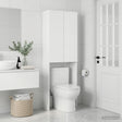 Vidaxl toiletkast delft wit 66 x 25,5 x 190 cm bewerkt hout