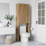 Vidaxl toiletkast delft artisanaal eiken 66 x 25,5 x 190 cm