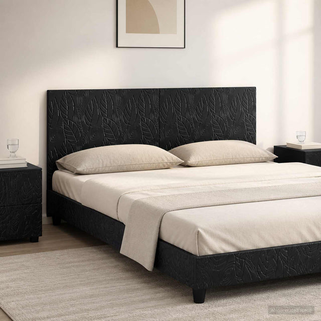 Vidaxl wandgemonteerd hoofdeinde delft zwart bewerkt hout