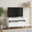 Vidaxl led tv-meubel hoogglans wit bewerkt hout
