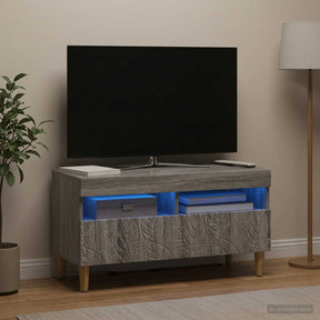 Vidaxl led tv-meubel grijs sonoma bewerkt hout