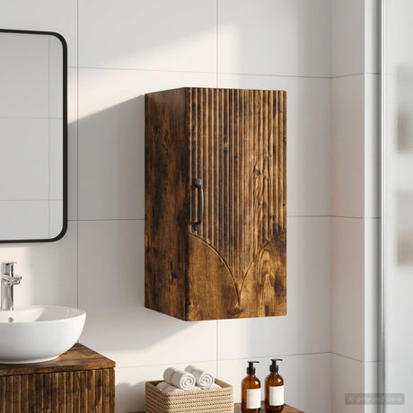 Vidaxl badkamer wandkast hoorn gerookt eiken 30 x 31 x 59 cm
