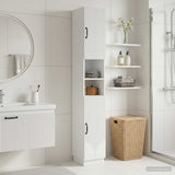 Vidaxl badkamerkast met open plank hoorn wit 30 x 31 x 187 cm