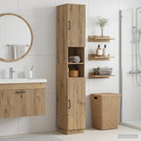 Vidaxl badkamerkast met open plank hoorn artisanaal eiken