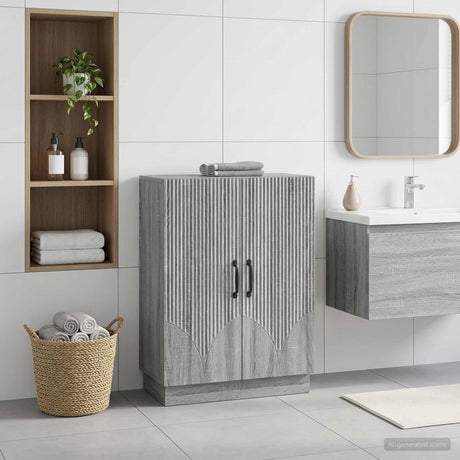 Vidaxl badkamer opbergkast hoorn grijs sonoma 59,5 x 31 x 77 cm