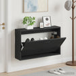 Vidaxl wandgemonteerde schoenkast hoorn 71 x 17 x 43 cm bewerkt hout