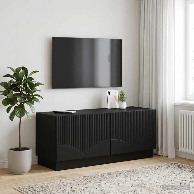 Vidaxl tv-meubel zwart bewerkt hout
