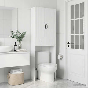 Vidaxl toiletkast hoorn wit 66 x 25,5 x 190 cm bewerkt hout