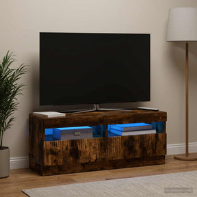 Vidaxl led tv-meubel gerookt eiken bewerkt hout