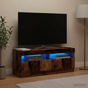 Vidaxl led tv-meubel oud hout bewerkt hout