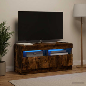Vidaxl led tv-meubel gerookt eiken bewerkt hout