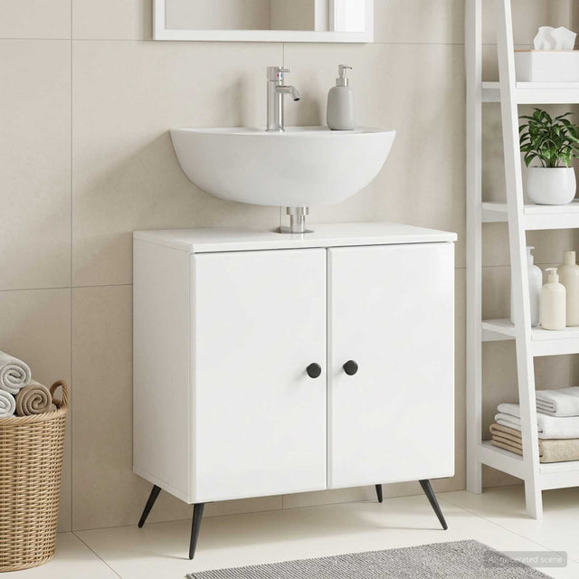 Vidaxl badkamer wastafelkast breda hoogglans wit 59,5 x 31,5 x 59 cm