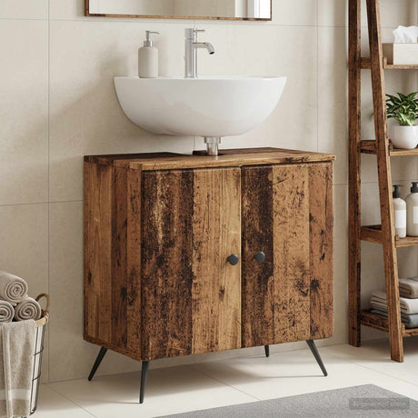 Vidaxl badkamer wastafelkast breda oud hout 59,5 x 31,5 x 59 cm