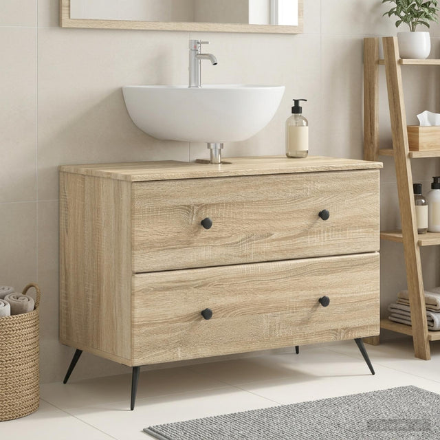 Vidaxl badkamer wastafelkast breda sonoma eiken 82 x 41 x 59 cm