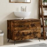 Vidaxl badkamer wastafelkast breda gerookt eiken 82 x 41 x 59 cm