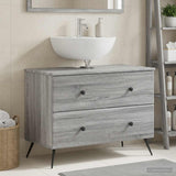 Vidaxl badkamer wastafelkast breda grijs sonoma 82 x 41 x 59 cm