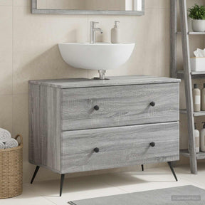 Vidaxl badkamer wastafelkast breda grijs sonoma 82 x 41 x 59 cm