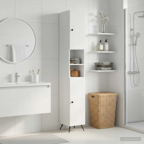 Vidaxl badkamerkast met open plank breda wit 30 x 31 x 190 cm
