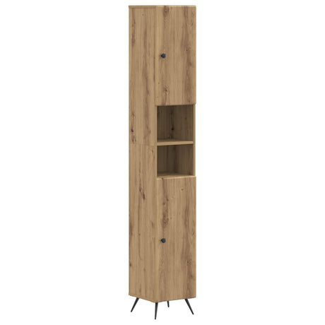 Vidaxl badkamerkast met open plank breda oud hout 30 x 31 x 190 cm