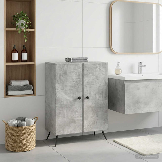 Vidaxl badkamer opbergkast breda betongrijs 59,5 x 31 x 80 cm