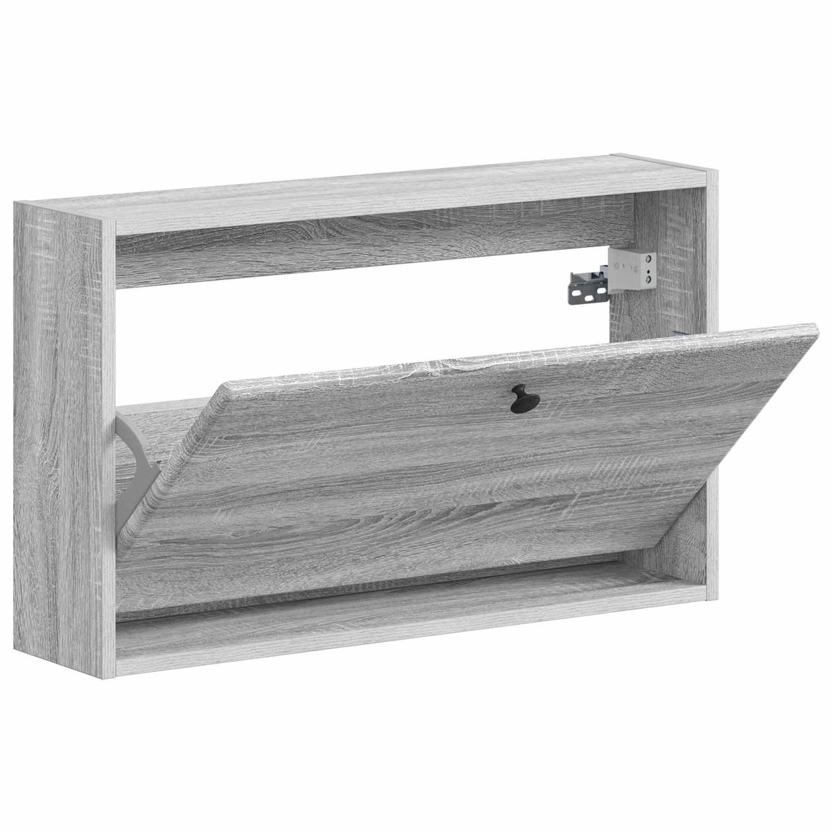 Vidaxl wandgemonteerde schoenkast breda 71 x 17 x 43 cm bewerkt hout