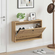 Vidaxl wandgemonteerde schoenkast breda 71 x 17 x 43 cm bewerkt hout