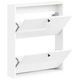Vidaxl wandgemonteerde schoenkast breda 71 x 17 x 86 cm bewerkt hout