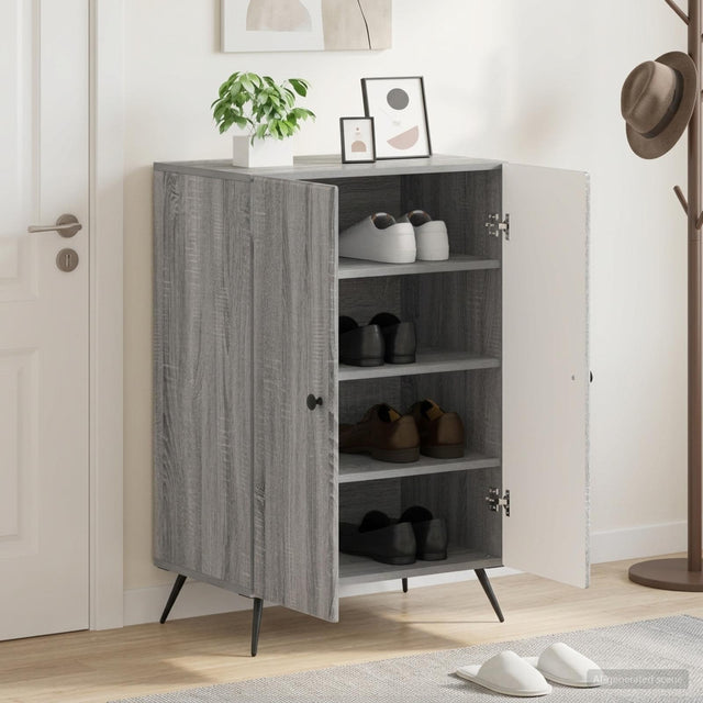 Vidaxl schoenenkast breda 59,5 x 39,5 x 90 cm bewerkt hout