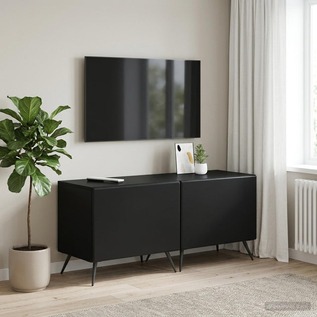 Vidaxl tv-meubel zwart bewerkt hout