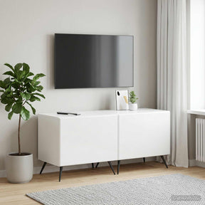 Vidaxl tv-meubel hoogglans wit bewerkt hout