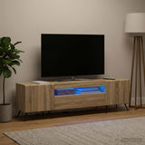 Vidaxl led tv-meubel sonoma eiken bewerkt hout