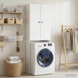 Vidaxl toiletkast breda wit 66 x 25,5 x 190 cm bewerkt hout