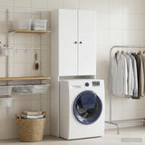 Vidaxl toiletkast breda hoogglans wit 66 x 25,5 x 190 cm bewerkt hout