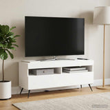 Vidaxl led tv-meubel wit bewerkt hout